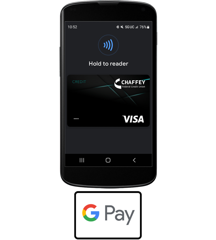 image of chaffey digital wallet on a Google phone